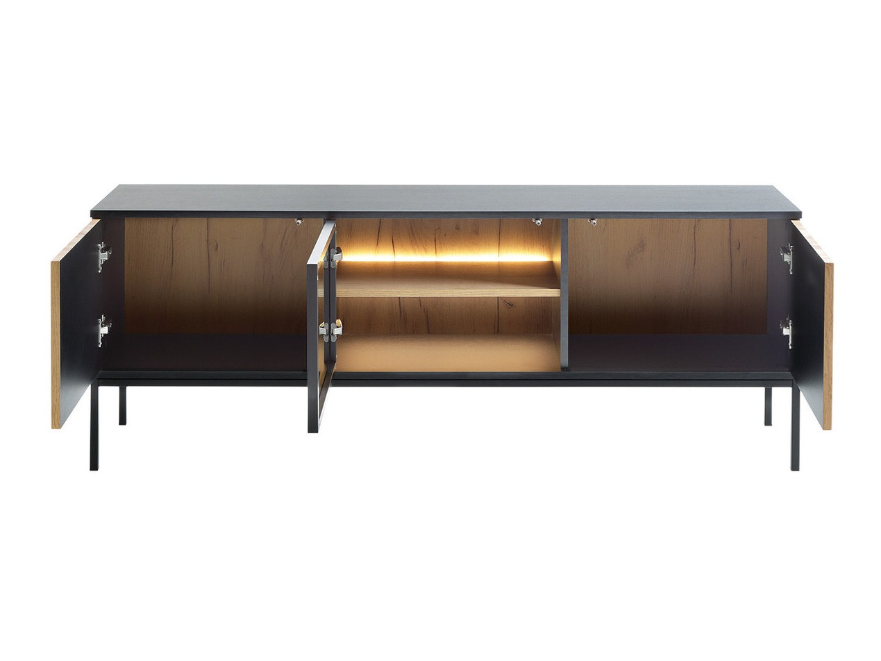 Έπιπλο τηλεόρασης Manal (Μαύρο + Δρυς wotan)