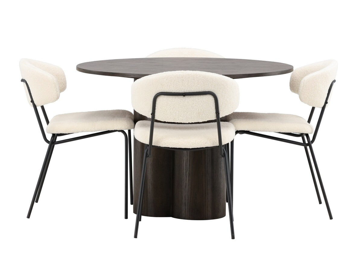 Σετ τραπεζαρίας Dallas 4151 (Σκούρο καφέ)