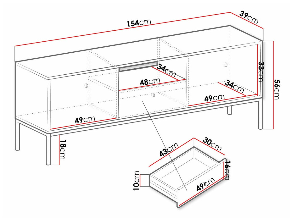 Έπιπλο τηλεόρασης Formis (Άσπρο)