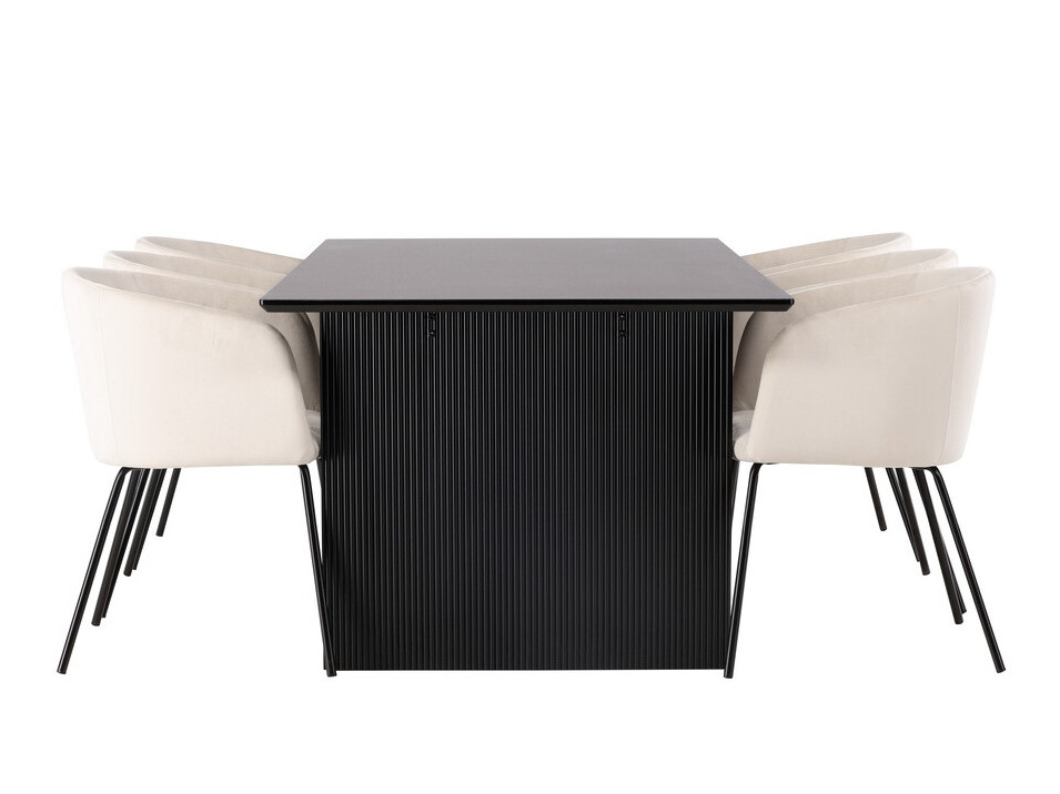 Dining set Dallas 4182 (Cream + Black)