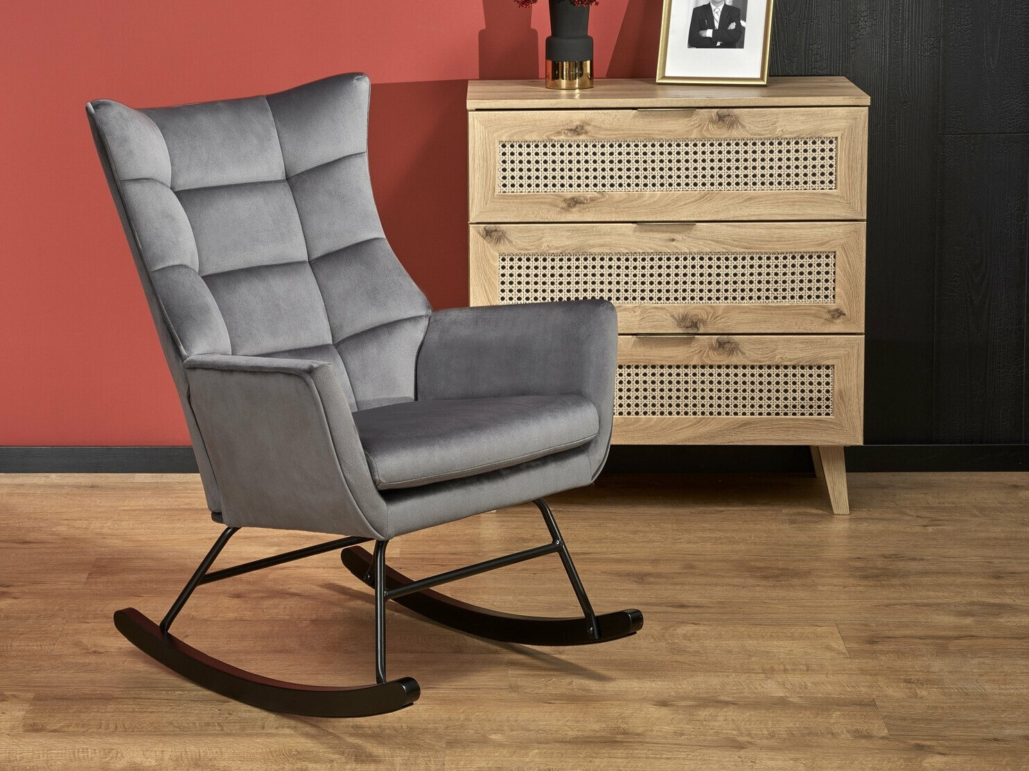 Κουνιστή καρέκλα Houston 1863 (Γκρι)