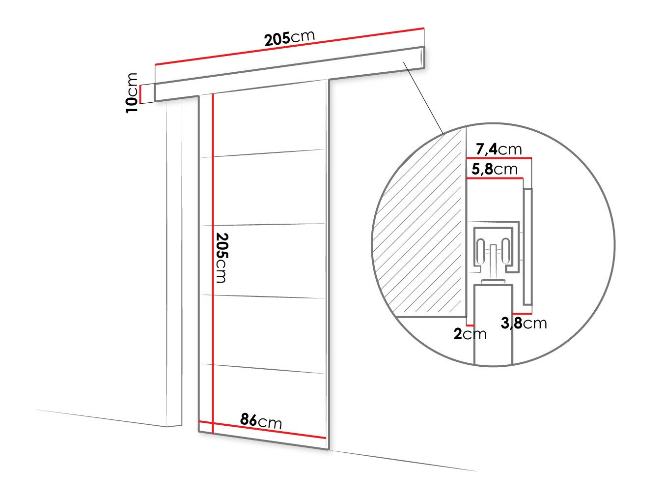 Συρόμενες πόρτες Closico Materia III (Sonoma οξιά)