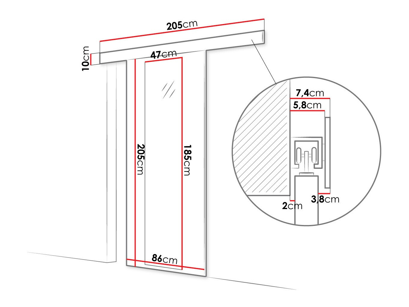 Συρόμενες πόρτες Closico Materia IV (Sonoma οξιά)