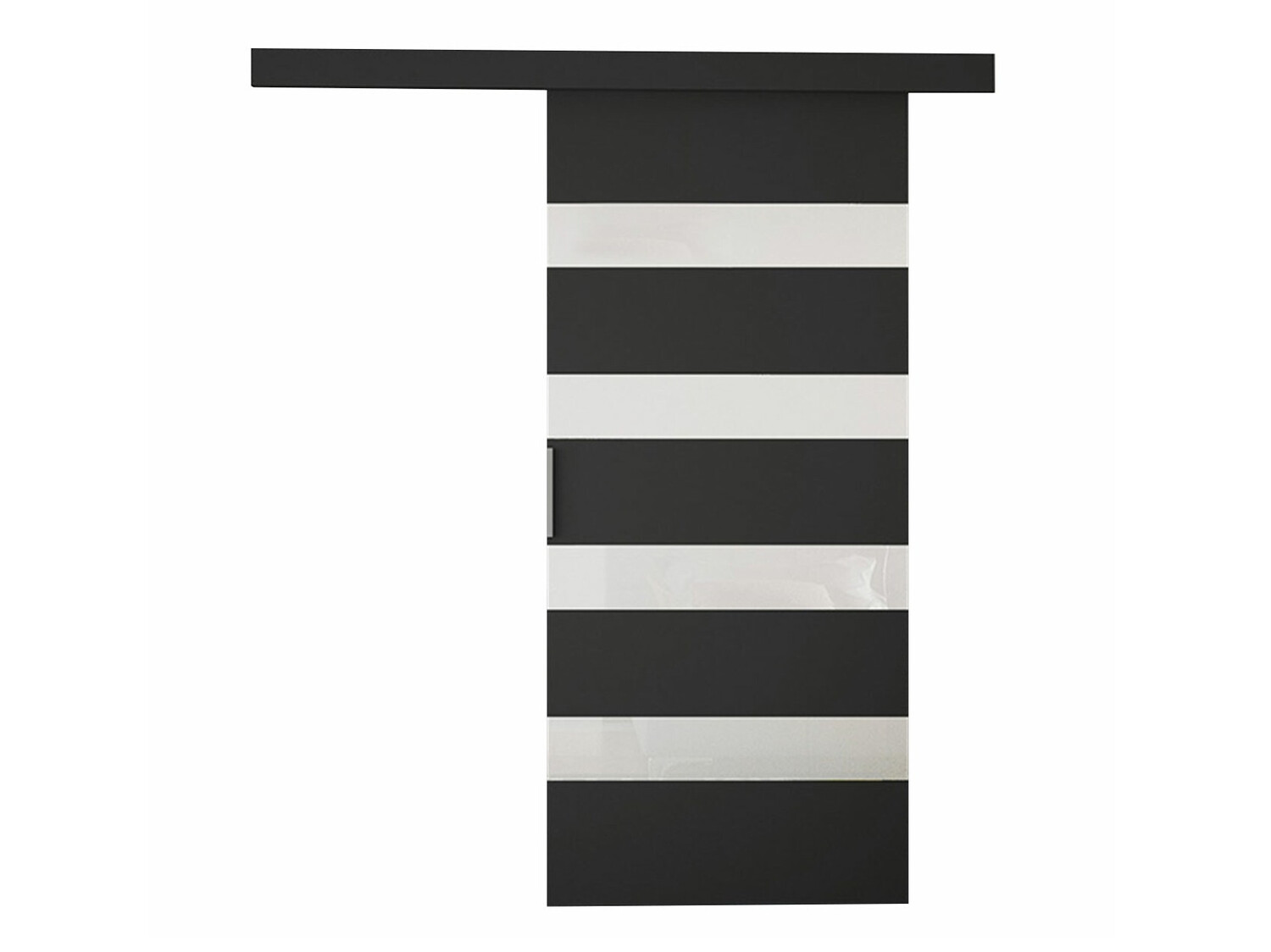 Συρόμενες πόρτες Closico Materia V (Μαύρο + Άσπρο)