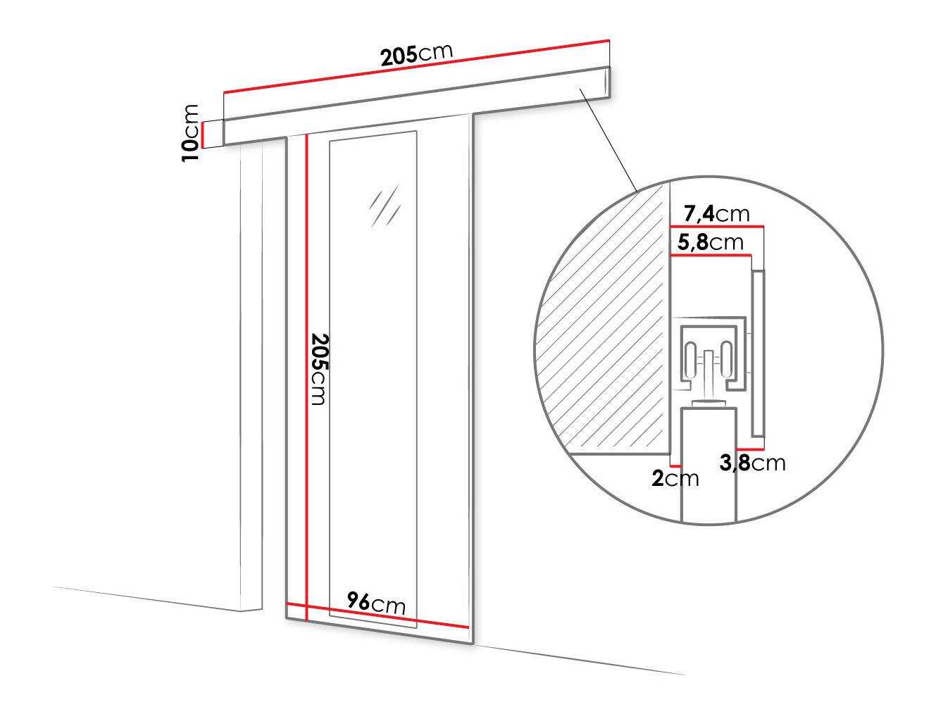 Συρόμενες πόρτες Closico Portalis IV (Sonoma οξιά)
