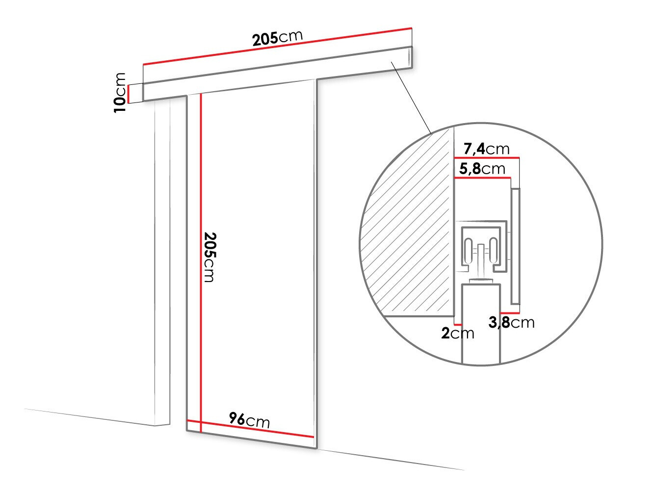 Συρόμενες πόρτες Closico Portalis I (Άσπρο)