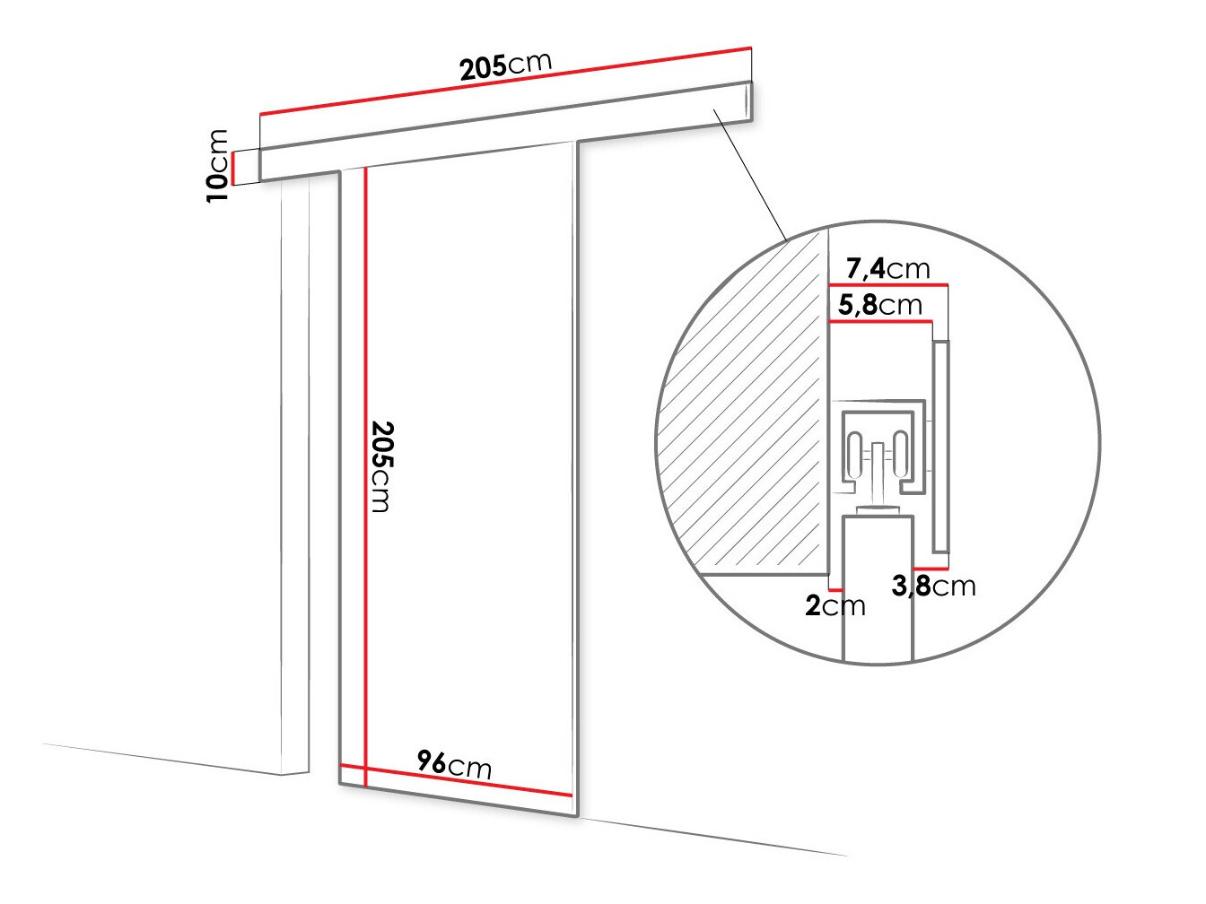 Συρόμενες πόρτες Closico Portalis II (Άσπρο)