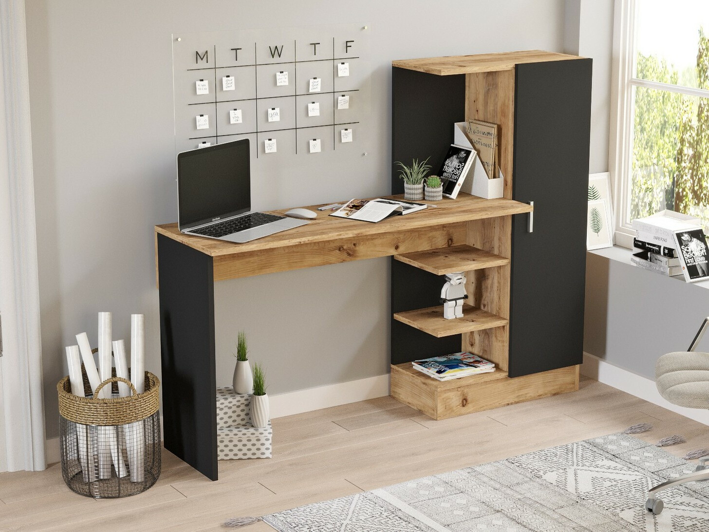 Desk Kailua 109 (Pine + Black)