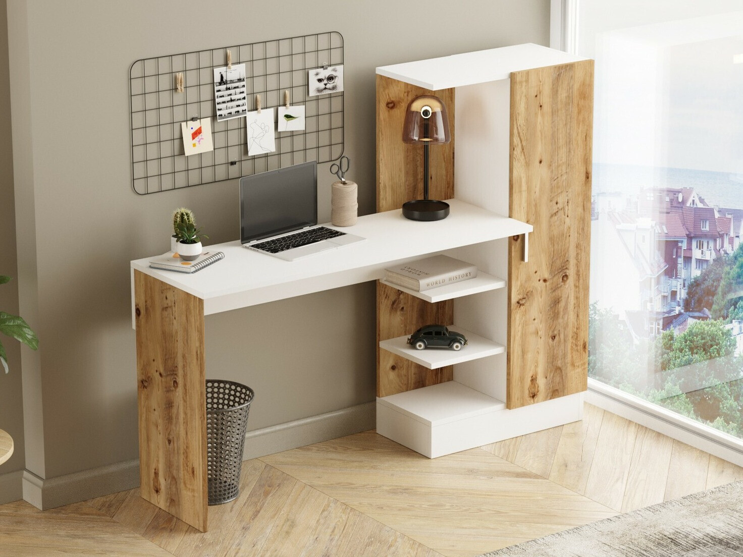 Γραφείο Kailua 109 (Πεύκο + Άσπρο)