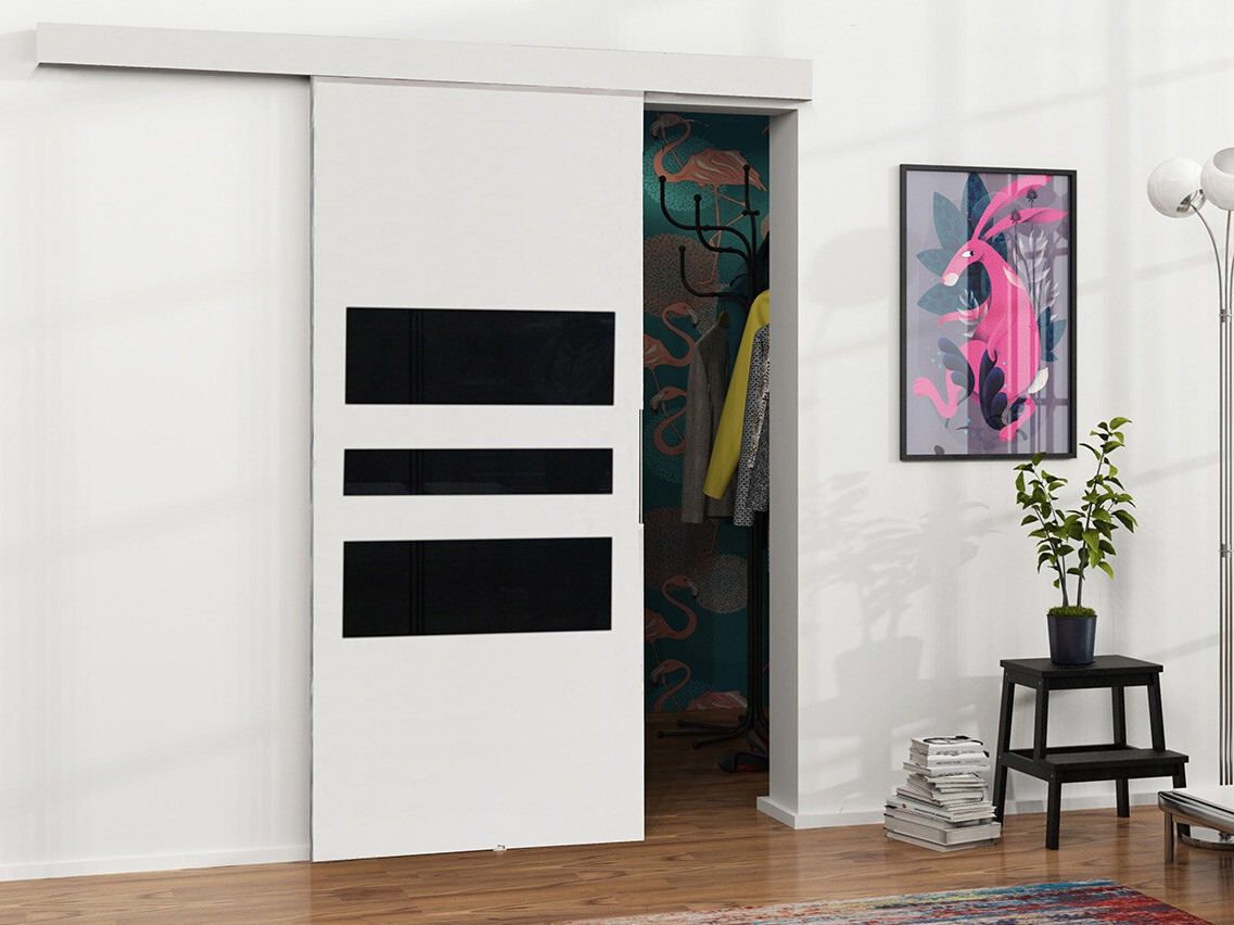 Sliding door Dover 140 (White + Black)