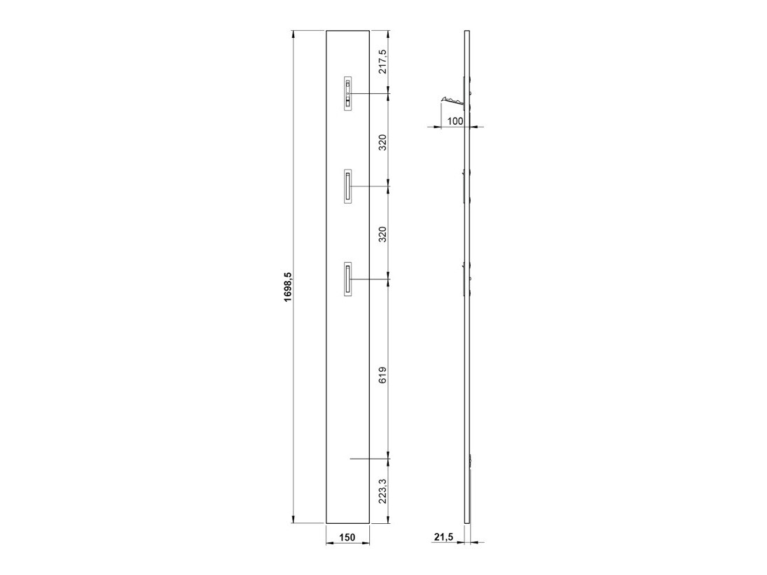 Coat rack Cirsale 100 (Navarra oak)