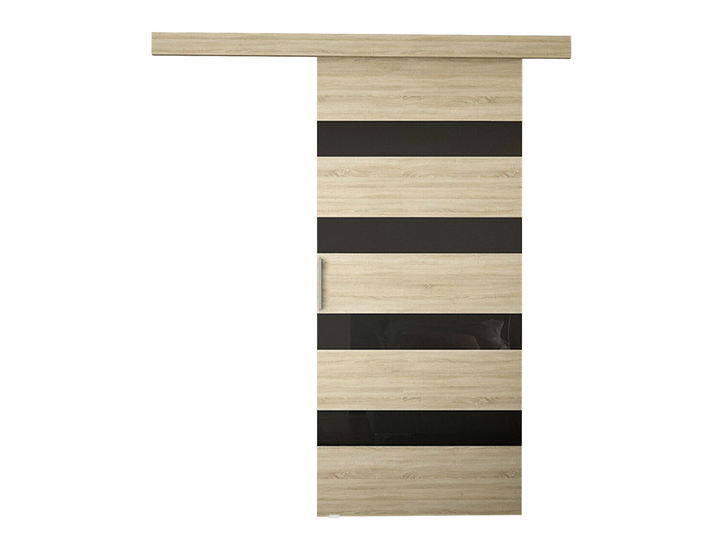 Συρόμενες πόρτες Closico Fundus V (Sonoma οξιά + Μαύρο)