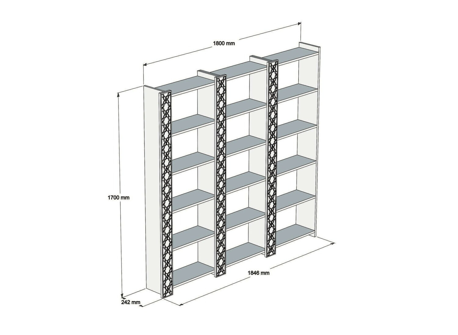 Bookcase Kailua 157