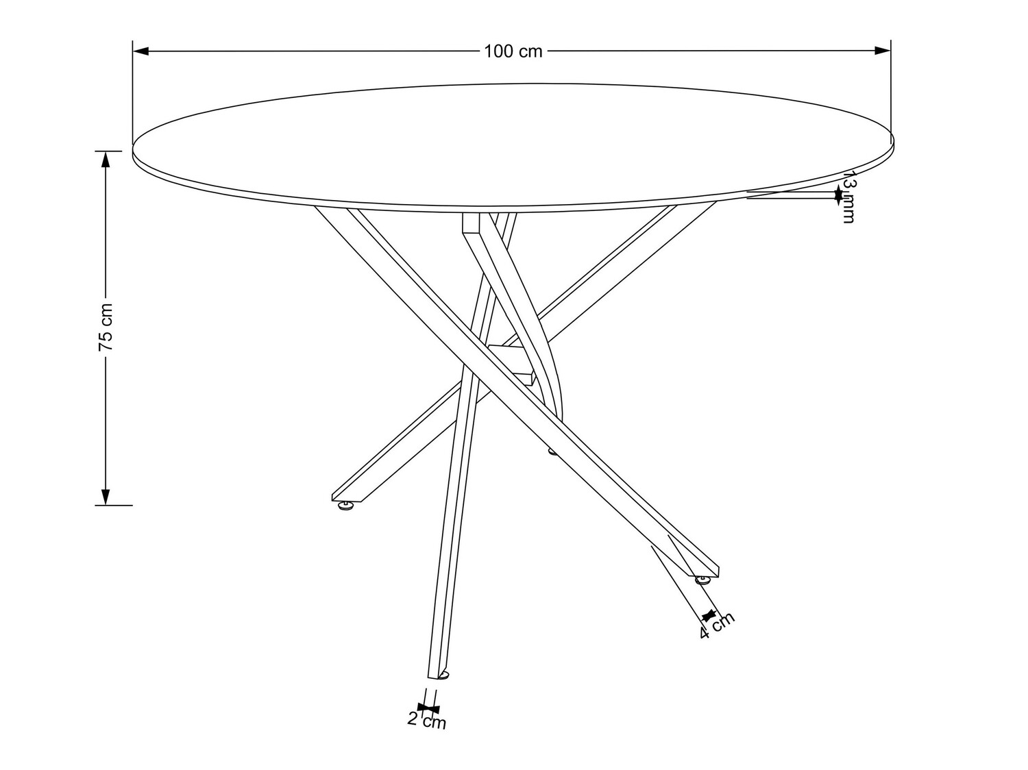 Table Houston 1538 (Golden + White marble)