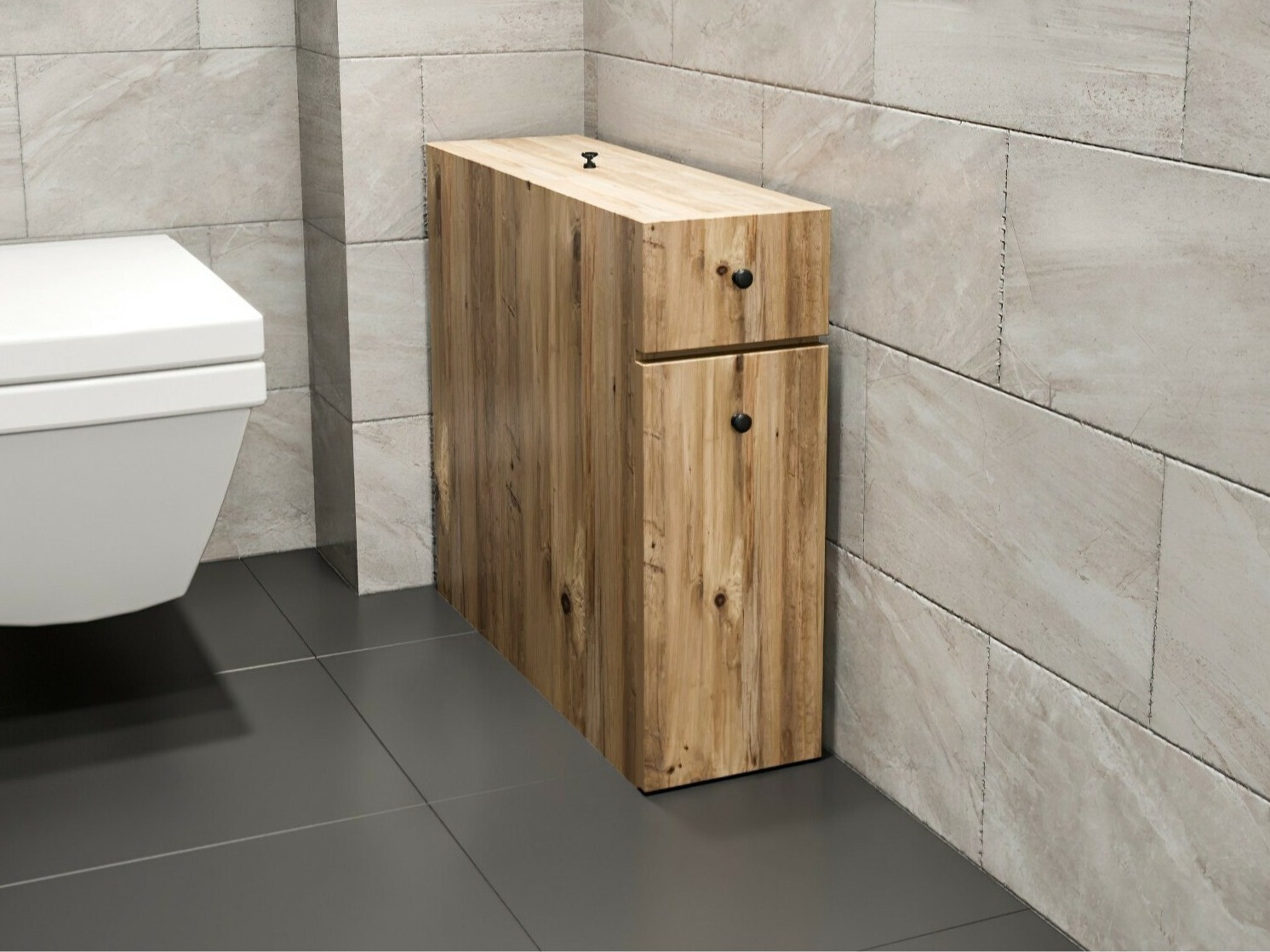 Όρθιο ντουλάπι μπάνιου Kailua 183 (Δρυς)