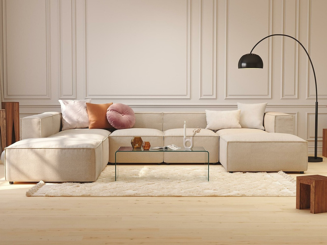 Αρθρωτός γωνιακός καναπές Torbalo 107 (Grande 03)