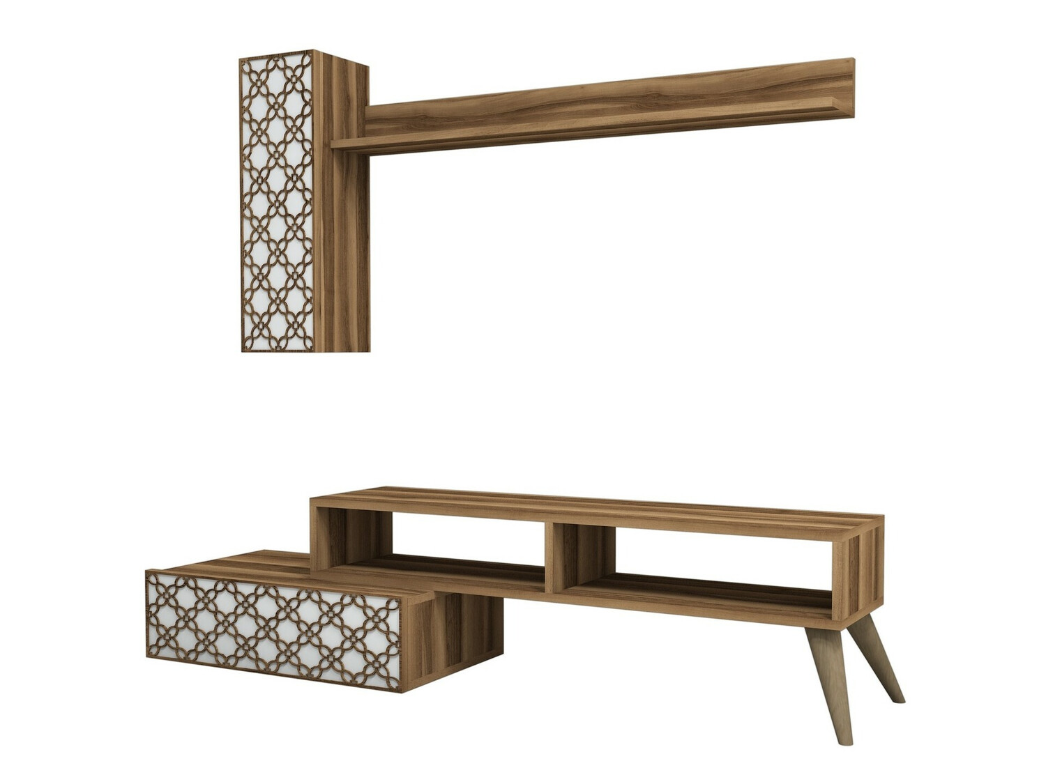 Living room set Kailua 1561 (Nut + White)
