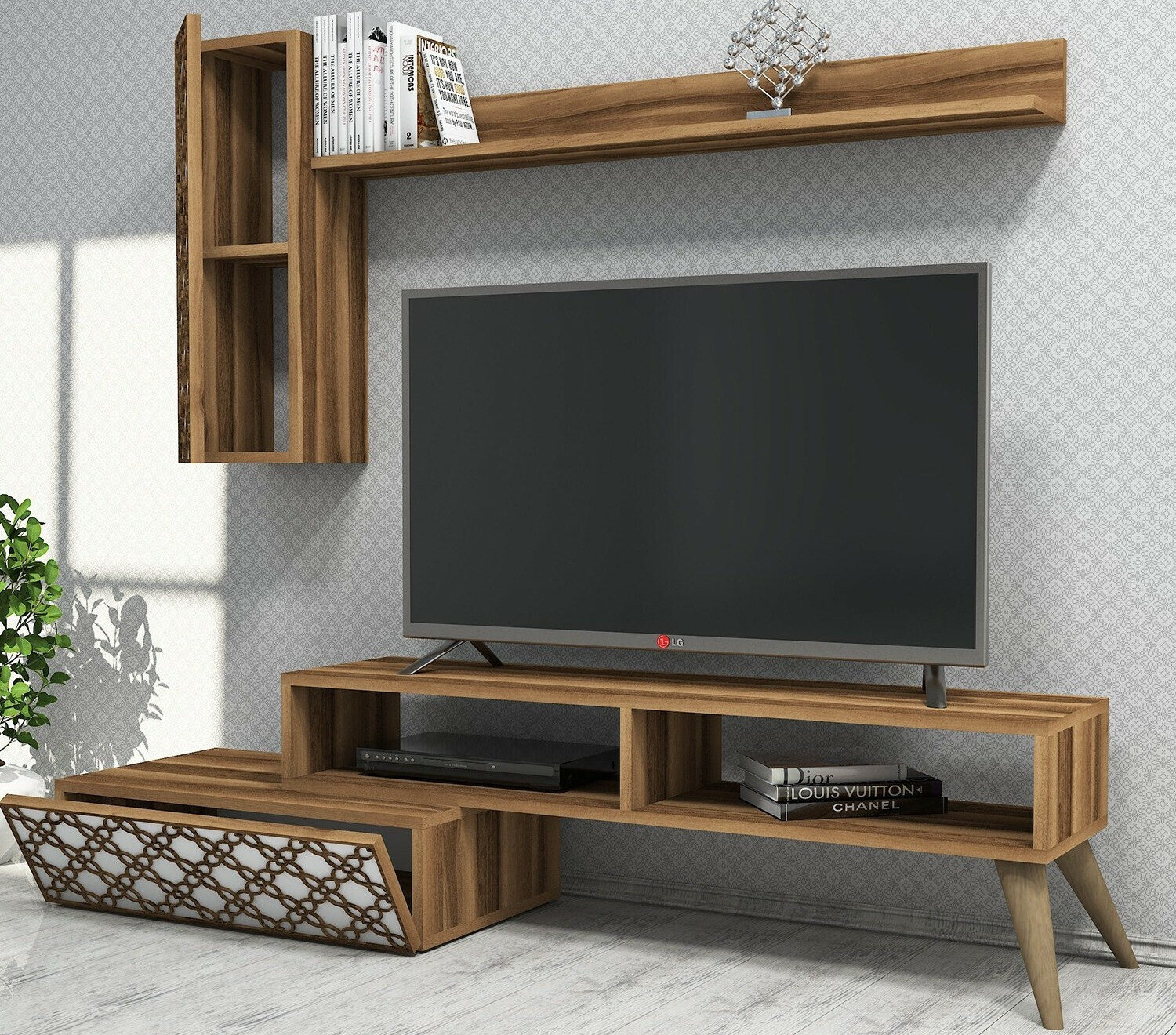Living room set Kailua 1561 (Nut + White)