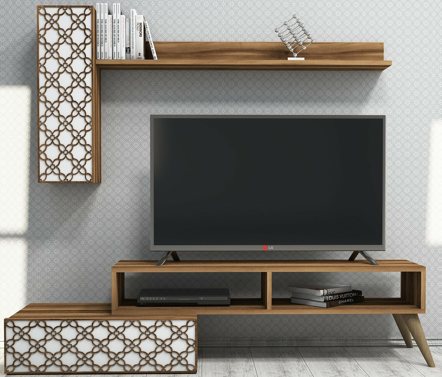 Living room set Kailua 1561 (Nut + White)