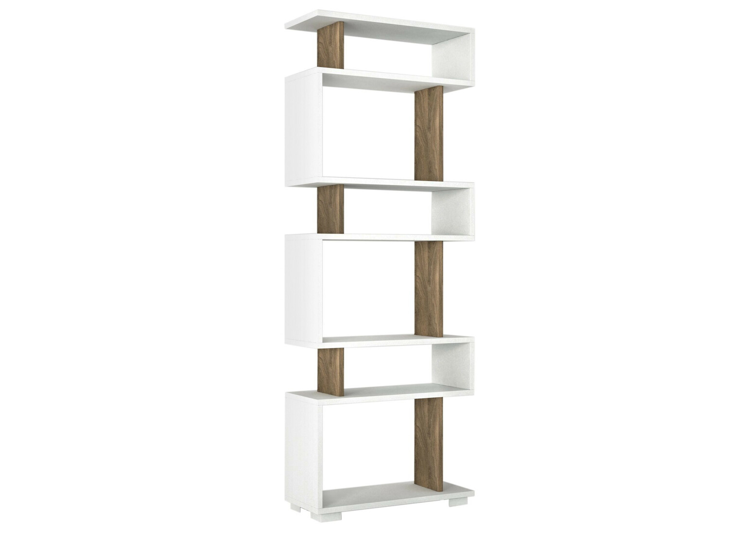 Βιβλιοθήκη Kailua 373 (Άσπρο + Καρυδί)