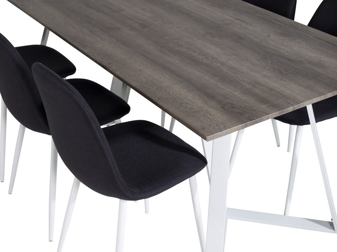 Dining set Dallas 1804 (White + Black)
