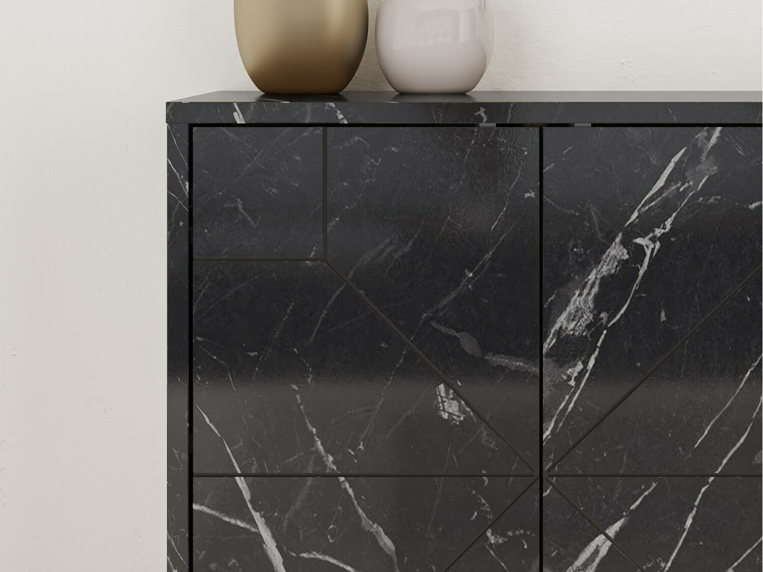 Μπουφέ Kailua 416 (Μαύρο μάρμαρο)