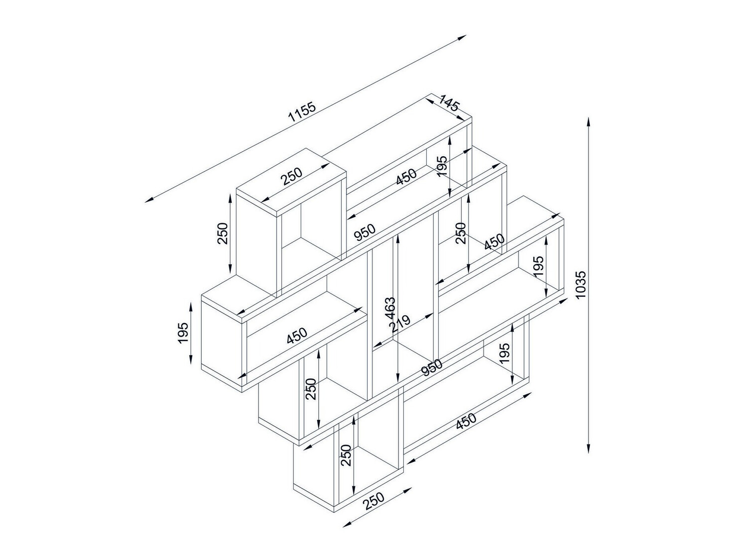 Ράφι τοίχου Kailua 474