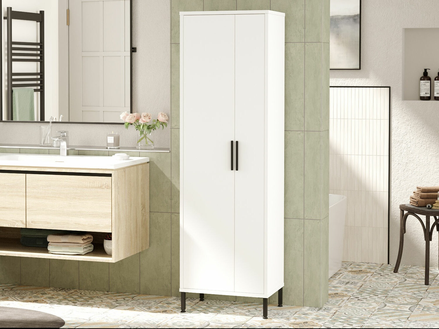 Όρθιο ντουλάπι μπάνιου Kailua 2071 (Άσπρο)