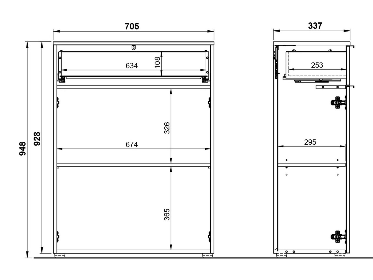 Όρθιο ντουλάπι μπάνιου Temeli 104