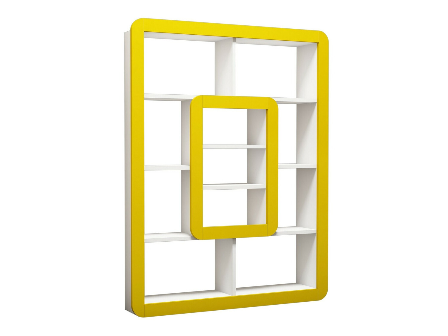 Bookcase Kailua 678 (White + Yellow)