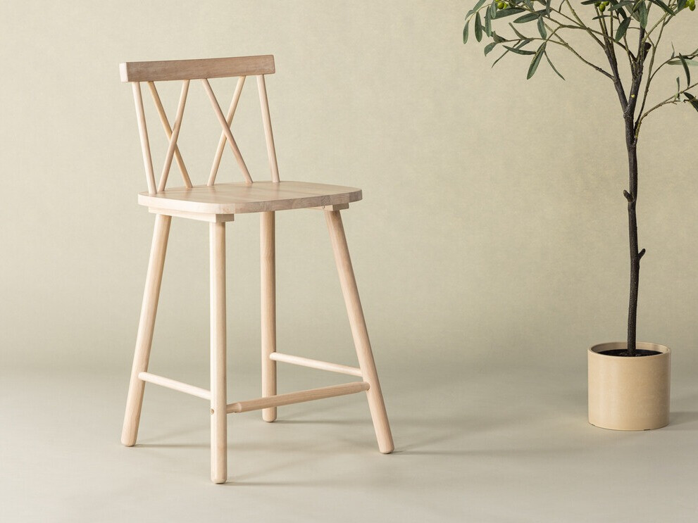 Σκαμπό πάγκου Dallas 4202 (Ανοιχτό καφέ)