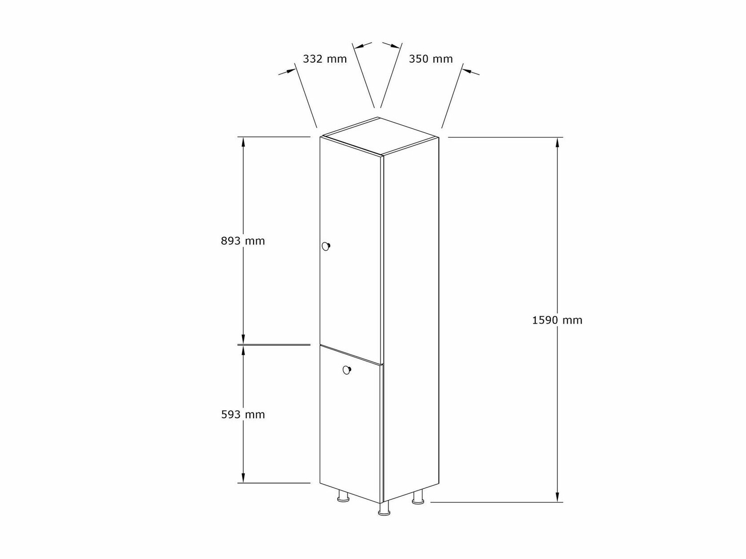 Όρθιο ντουλάπι μπάνιου Kailua 2079