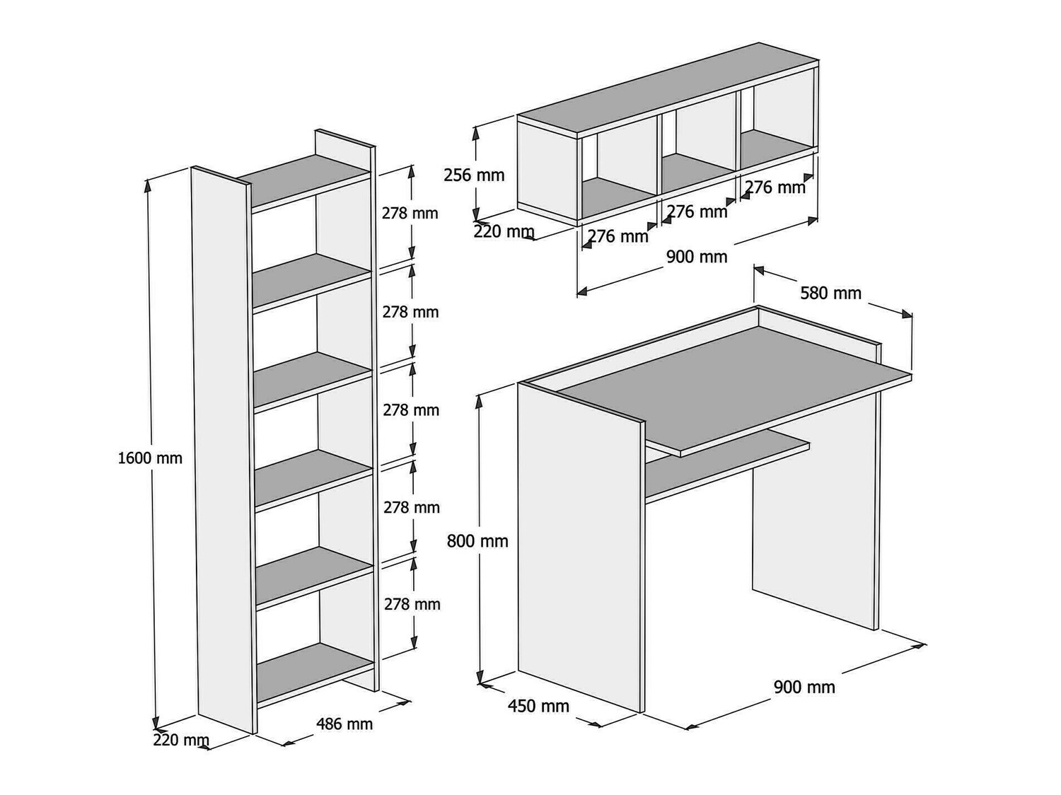 Σετ γραφείου για το σπίτι Kailua 633