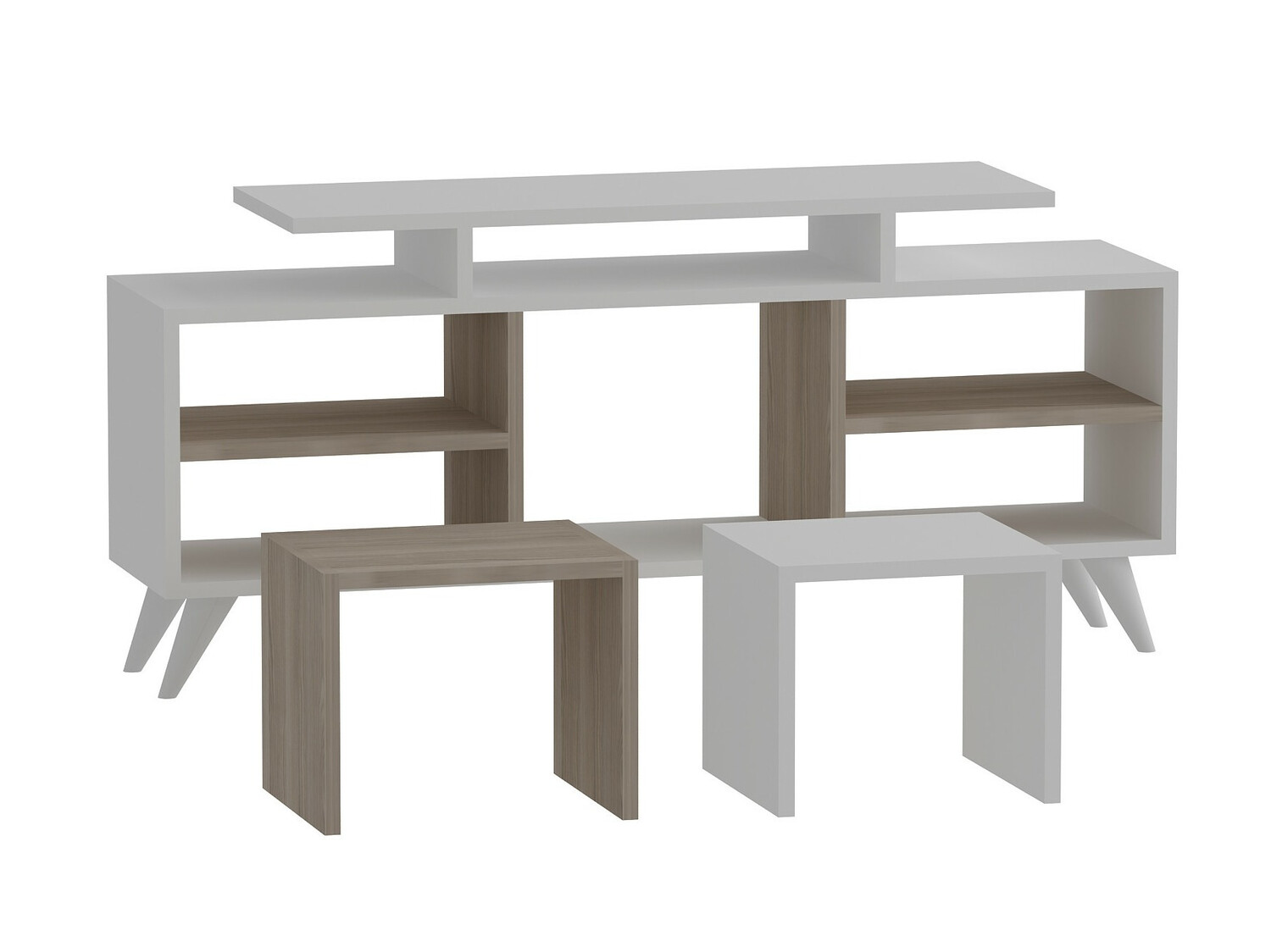 TV stand Kailua 816 (White + Light wood)