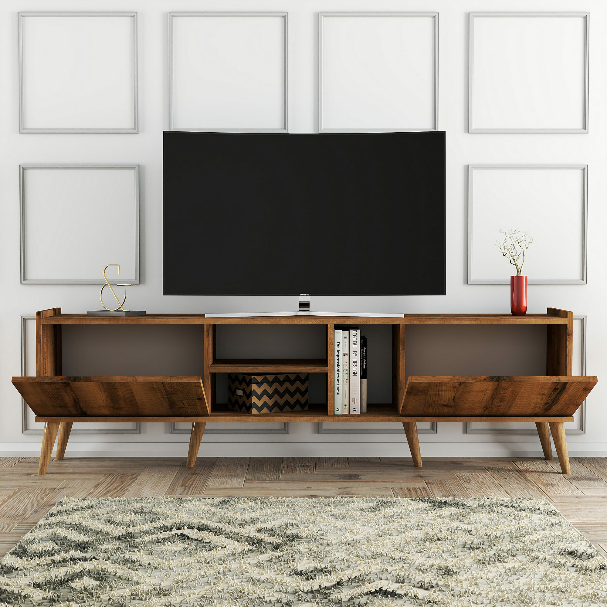 Έπιπλο τηλεόρασης Kailua 972 (Καρυδί)