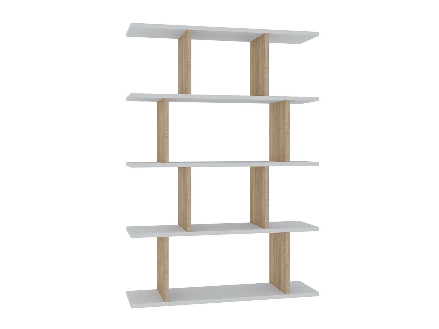 Bookcase Kailua 1048 (White + Oak)