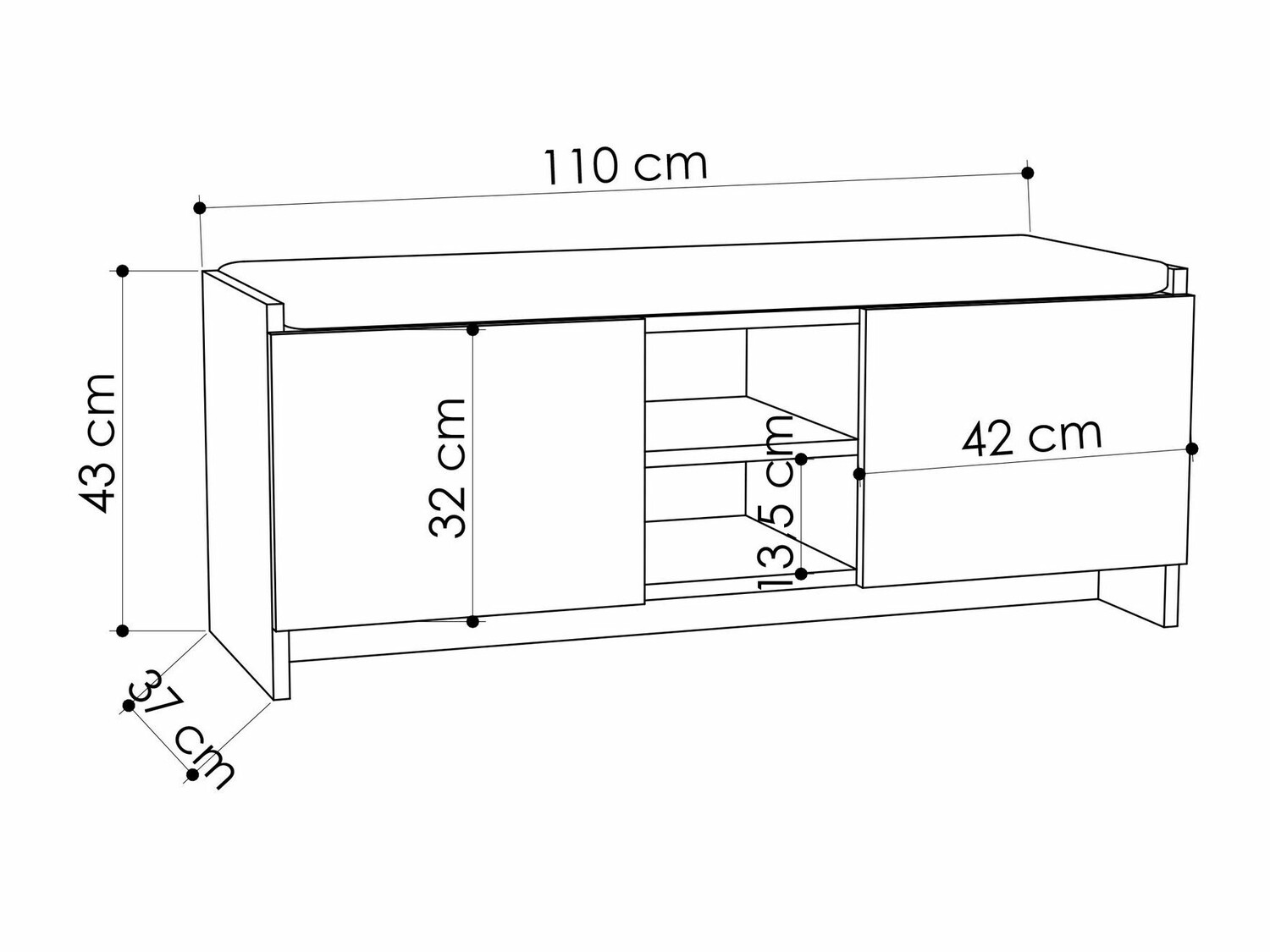 Παπουτσοθήκη Kailua 1047 (Άσπρο)