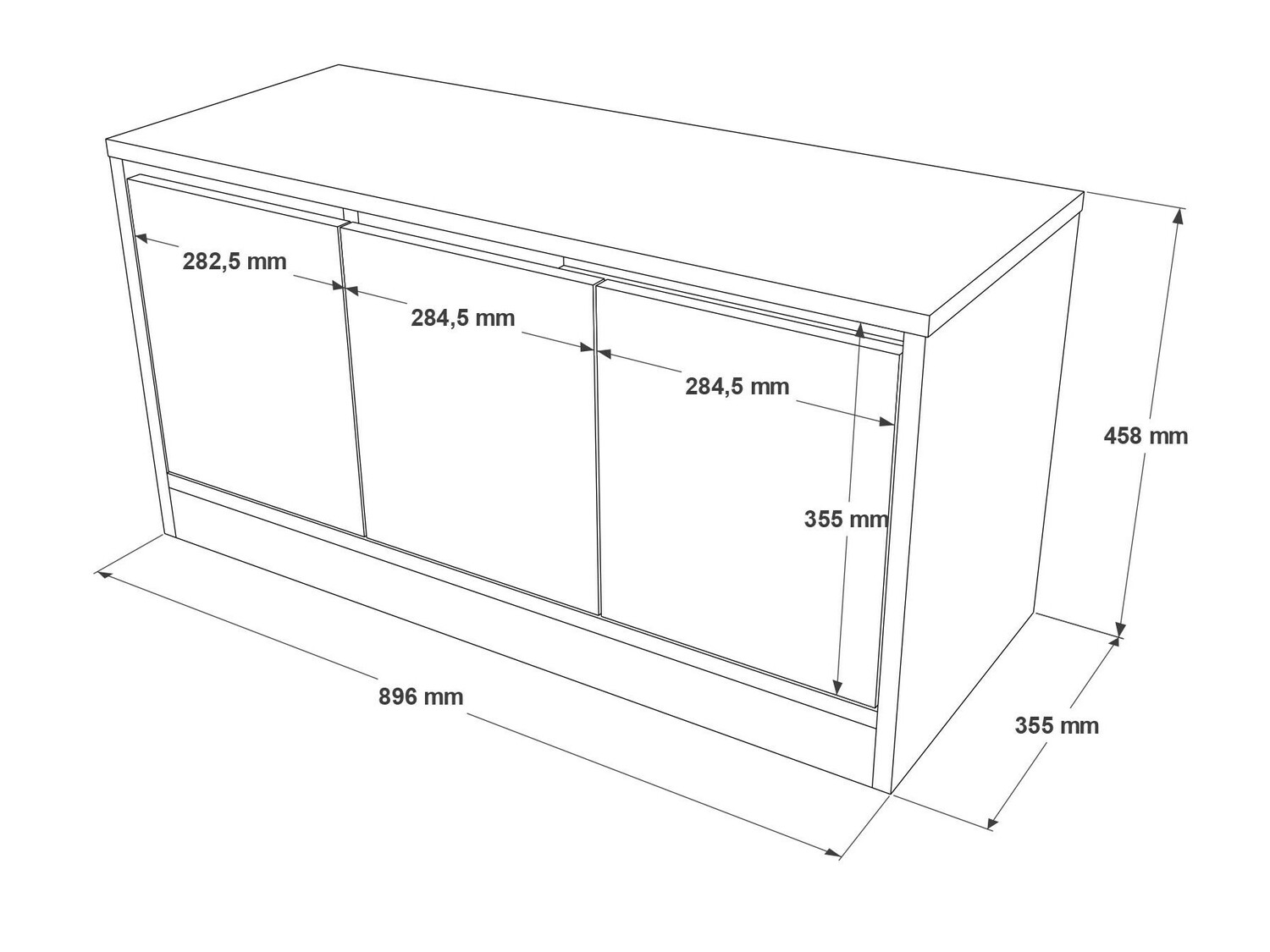 Shoe shelf Kailua 1084 (Oak)