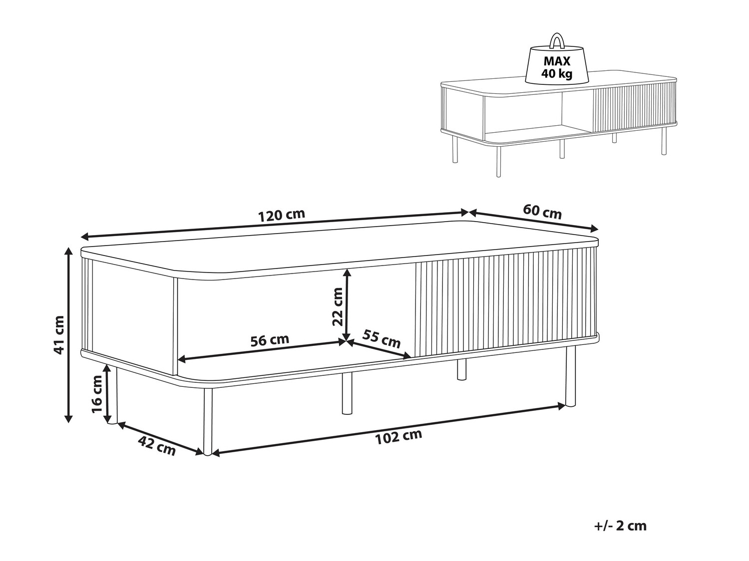 Τραπεζάκι σαλονιού Berwyn 113