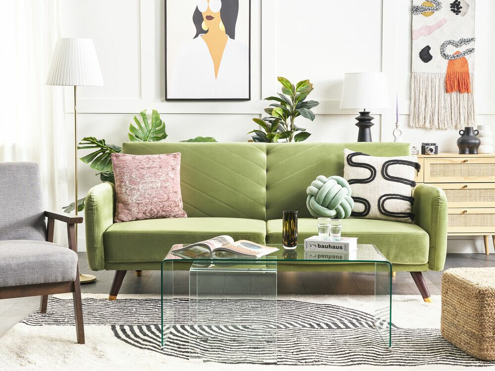 Καναπές-κρεβάτι Berwyn 120 (Ανοιχτό πράσινο)