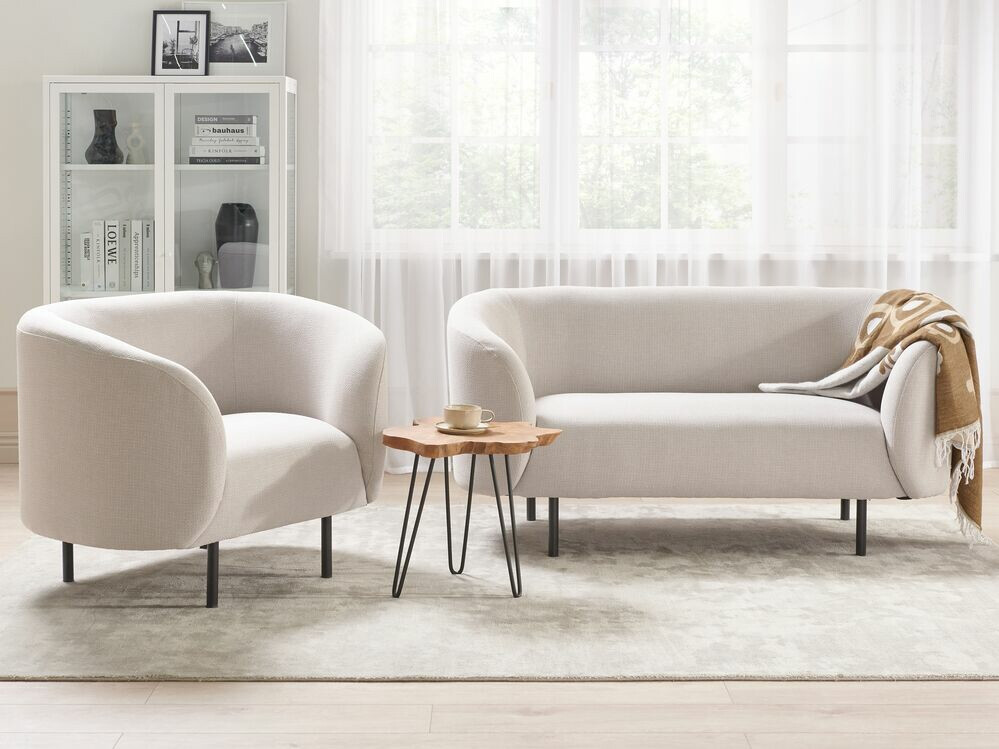 Upholstered furniture set Berwyn 124 (Beige + Black)