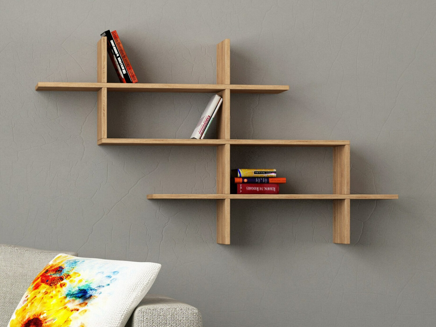 Ράφι τοίχου Kailua 1313 (Δρυς)