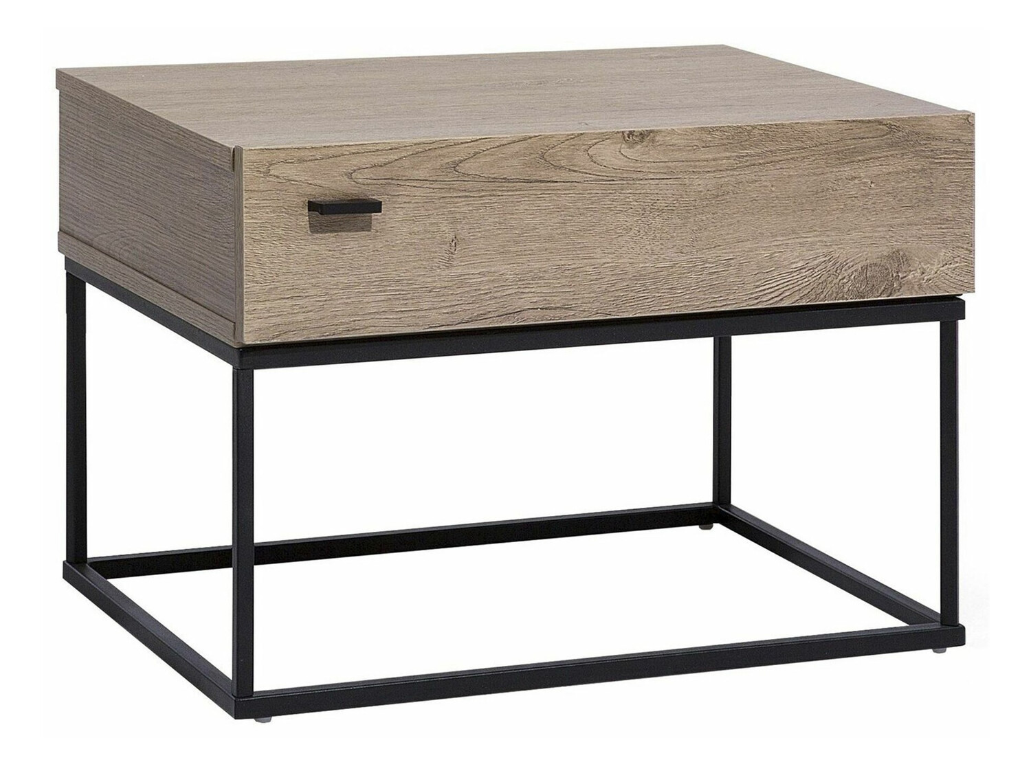 Κομοδίνο Berwyn 158 (Σκούρο καφέ + Μαύρο)