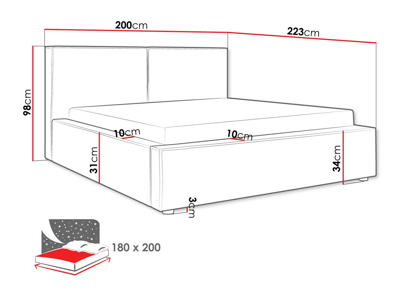 Bed TrendyNest Pelagia (Manila 02)