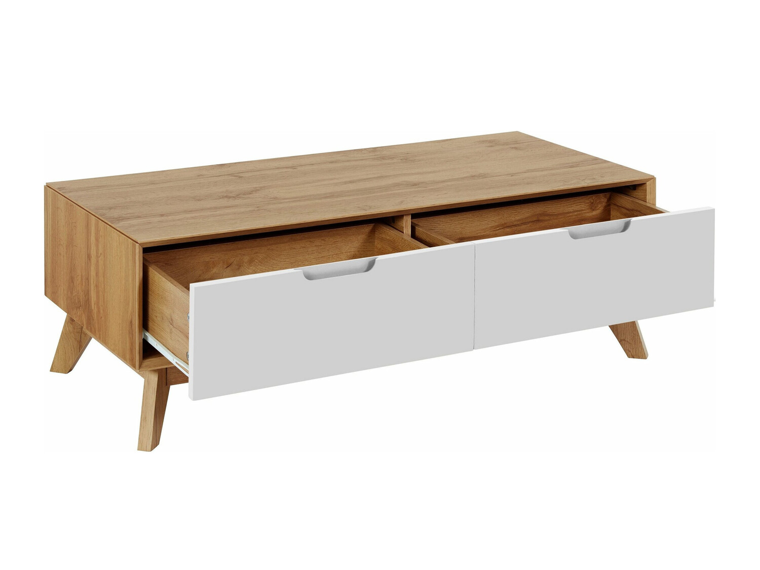 Coffee table Dorvou 103 (White + Oak)