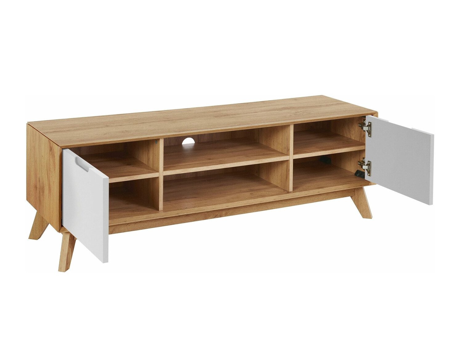 TV stand Dorvou 102 (White + Oak)