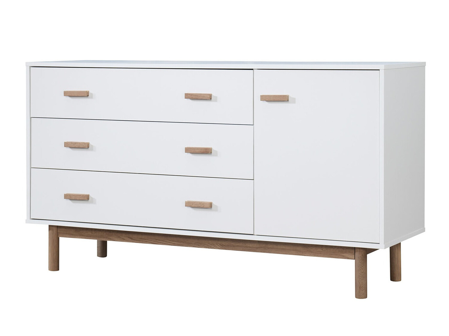 Συρταριέρα Nolcalu 100 (Άσπρο + Δρυς)