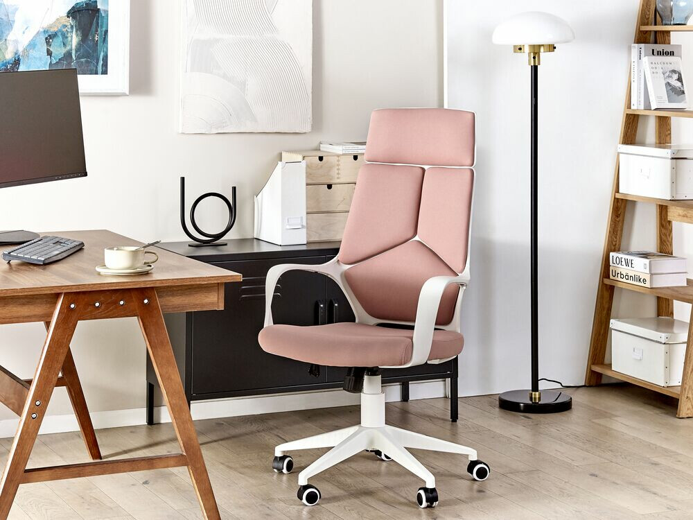 Office chair Berwyn 208 (White + Pink)