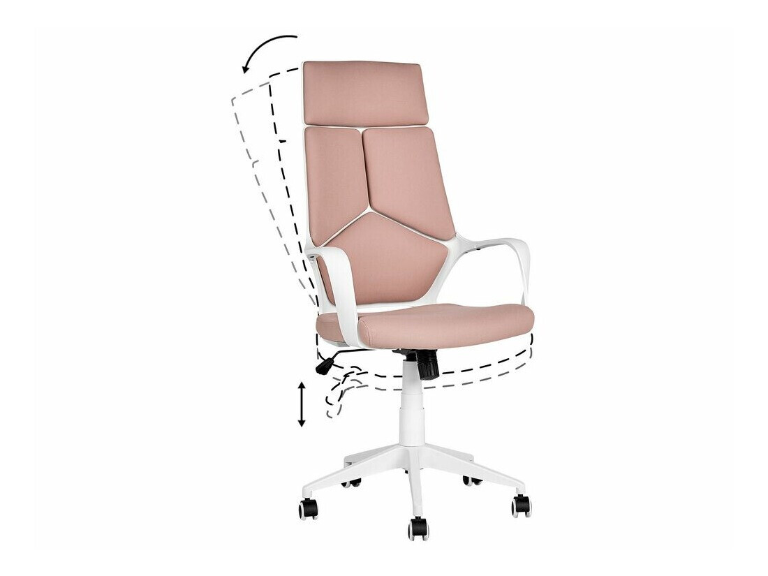 Office chair Berwyn 208 (White + Pink)