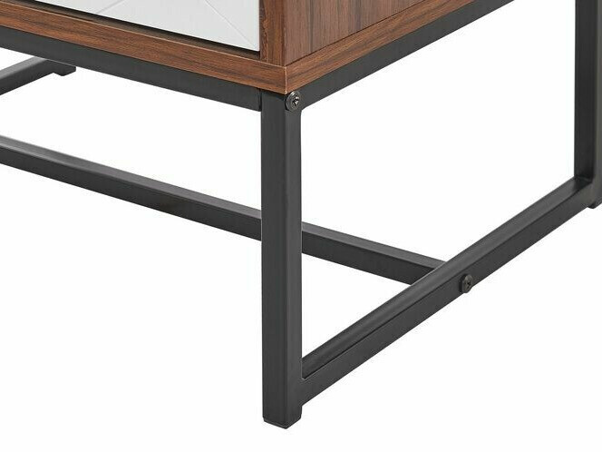 Chest of drawers Fiotivu 103 (White + Black + Dark wood)